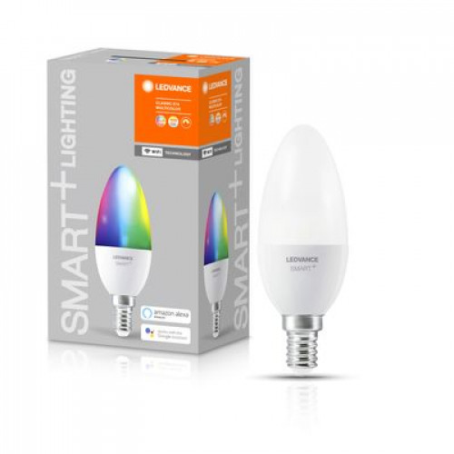 Žiarovka LEDVANCE® SMART+ WIFI 040 (ean5556) dim - stmievateľná, mení farby, 5W, E14, CLASSIC B