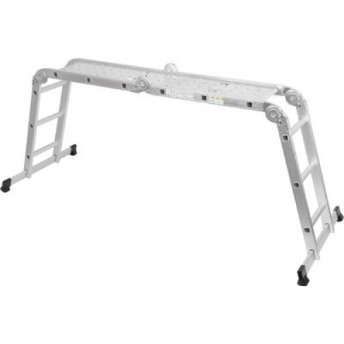 Rebrík s plošinou Strend Pro ML103 4x3, kĺbový,  Alu, max. 150 kg - Akcia
