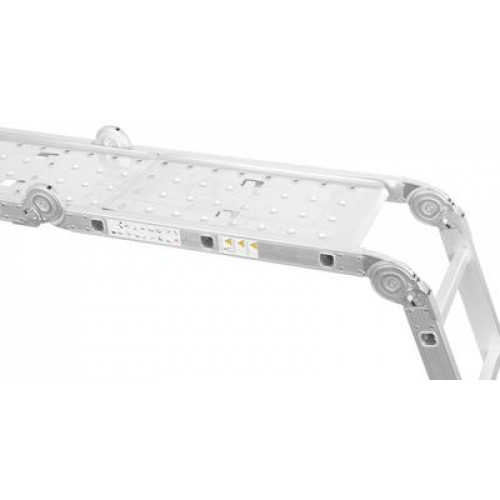 Rebrík s plošinou Strend Pro ML103 4x3, kĺbový,  Alu, max. 150 kg - Akcia