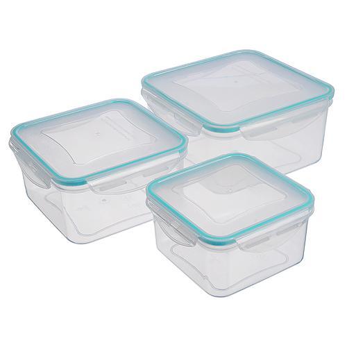 Dóza MagicHome Lunchbox set 06x3 0,70/1,20/2,00 lit, bal. 3 ks, štvorcové, Clip